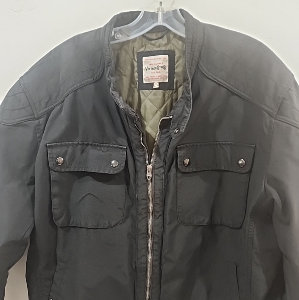 Jack & Jones Vintage Cloth Co. Men's Black Weatherproof Jacket